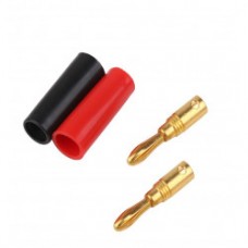 Battery Charger 4mm Banana Plugs (2 x male connectors red/black)
